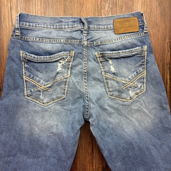 Buckle BKE Jake Jeans Distressed Medium Wash Men’s Size 32 X 30 - Picture 4 of 11